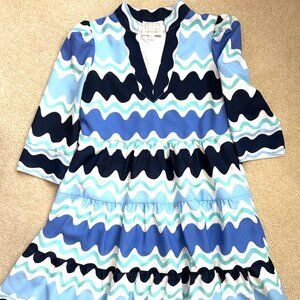Sail to Sable Wave Geometric Tunic Dress